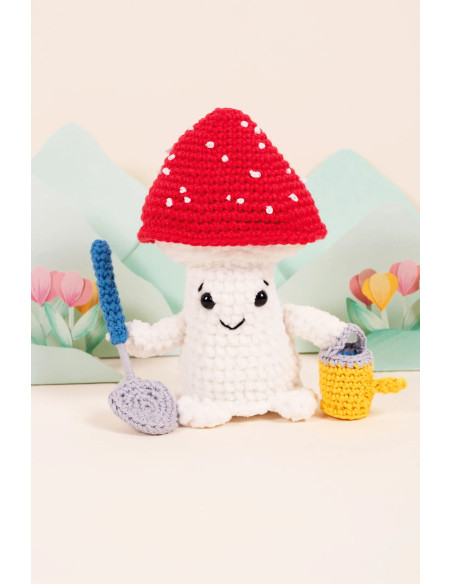 Kit amigurumi - Cogumelo jardineiro