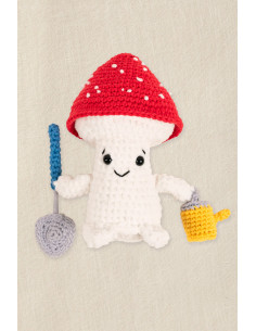 Kit amigurumi - Cogumelo jardineiro 2