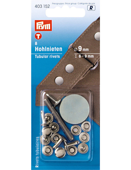Conjunto de 8 rebites tubulares com ferramenta de perfuração de 6-9 mm