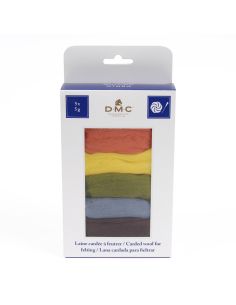 Conjunto de 5 lãs cardadas para feltrar DMC - Outono