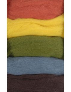 Conjunto de 5 lãs cardadas para feltrar DMC - Outono 2
