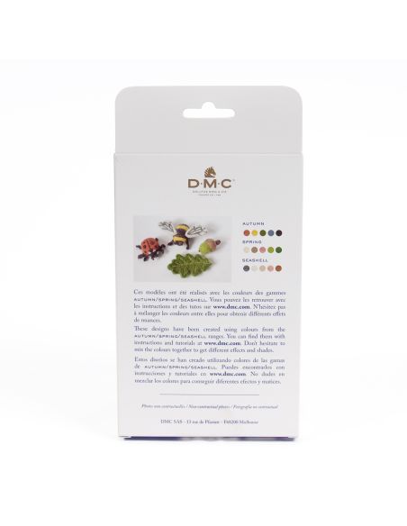 Conjunto de 5 lãs cardadas para feltrar DMC - Outono