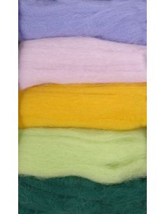 Conjunto de 5 lãs cardadas para feltrar DMC - Bouquet 2