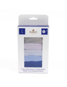 Pack de 5 lãs cardadas para feltrar DMC - Glacier