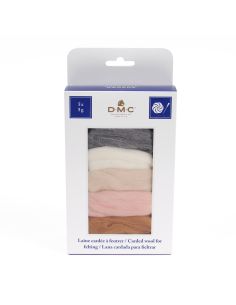 Pack de 5 lãs cardadas para feltrar DMC - Seashell