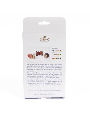 Pack de 5 lãs cardadas para feltrar DMC - Seashell