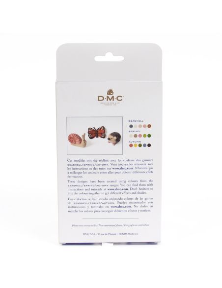 Pack de 5 lãs cardadas para feltrar DMC - Seashell