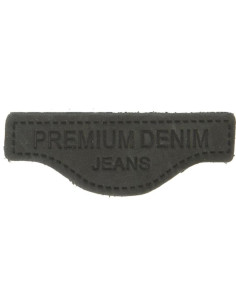 Etiqueta para costurar em couro premium denim - Preto