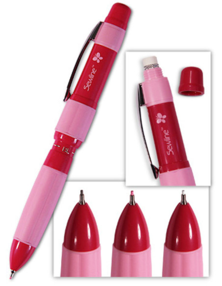 Lápis giz porta-minas TrioColors 3 em 1 Sewline