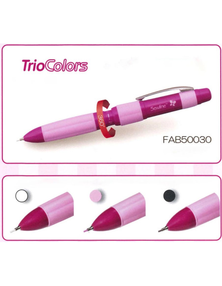 Lápis giz porta-minas TrioColors 3 em 1 Sewline