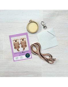 Mini kit de bordado ponto cruz - Feitos um para o outro! 2