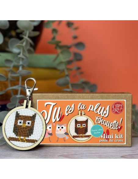 Mini kit de bordado em ponto cruz - Você é a mais incrível!