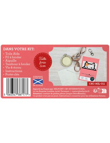Mini kit bordado ponto cruz - somos felinos um para o outro