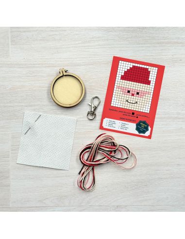 Mini kit de bordado ponto cruz - Ho Ho Ho!