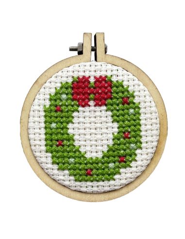 Mini kit bordado ponto cruz - Feliz Natal!