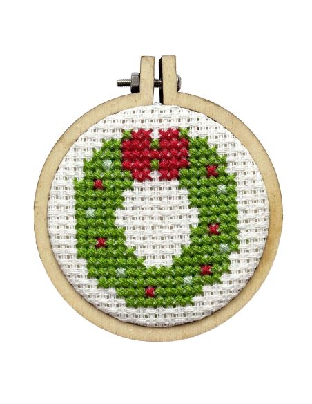Mini kit bordado ponto cruz - Feliz Natal!