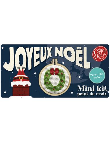 Mini kit bordado ponto cruz - Feliz Natal!