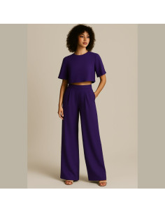 Tecido crepe Georgette - Violeta 2