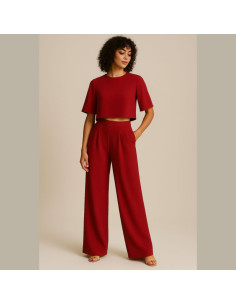 Tecido crepe Georgette - Carmim 2