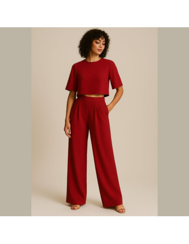 Tecido crepe Georgette - Carmim