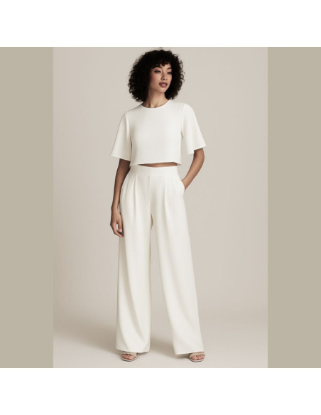 Tecido crepe Georgette - Branco