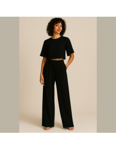 Tecido crepe Georgette - Preto 2