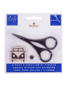 Conjunto de tesouras e ímã de agulhas de viagem DMC - Preto