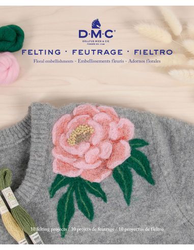 Catálogo de feltragem DMC - Enfeites floridos