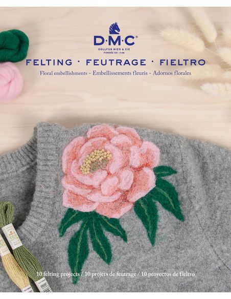 Catálogo de feltragem DMC - Enfeites floridos