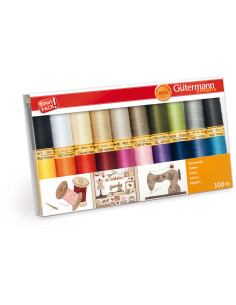 Conjunto de 20 linhas de costura de algodão Gütermann