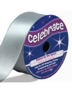 Fita de cetim Celebrate cinza - 25 mm x 4 metros