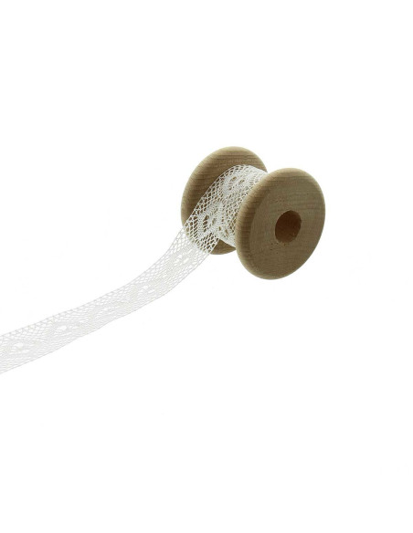 Renda entremeio de algodão - Branco