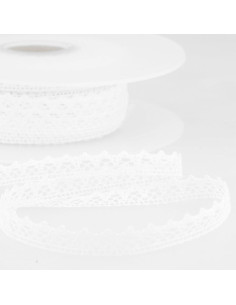 Renda de algodão fina - Branco