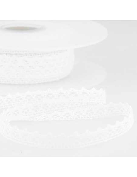 Renda de algodão fina - Branco