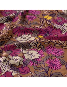 Tecido viscose - Sonjamarron e rosa
