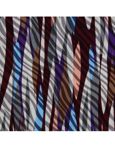Tecido viscose - Evie cinza e roxo