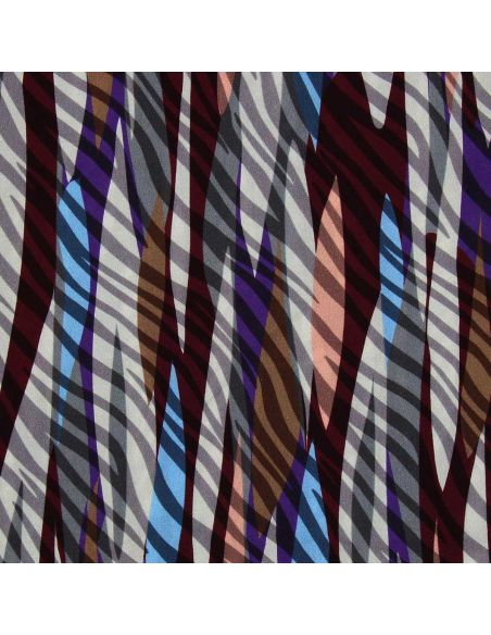 Tecido viscose - Evie cinza e roxo