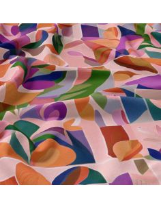 Tecido viscose - Nawel rosa e roxo