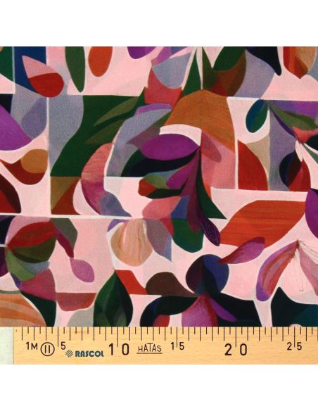 Tecido viscose - Nawel rosa e roxo
