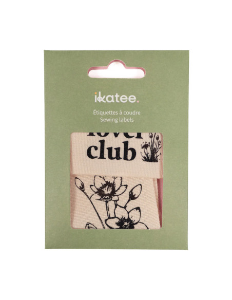 Conjunto de 2 etiquetas tecidas - Duo Flower lover club
