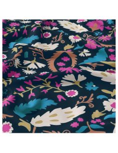 Tecido viscose - Alio azul e rosa
