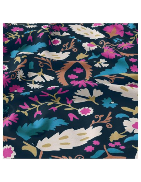 Tecido viscose - Alio azul e rosa