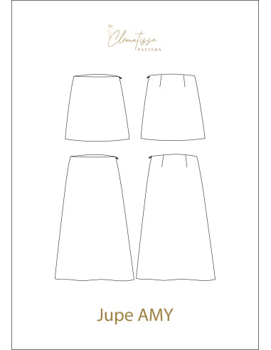 Padrão de saia Amy - Clématisse Pattern