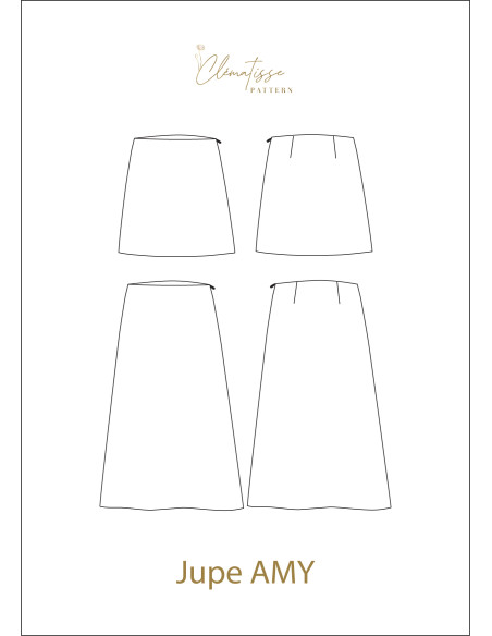 Padrão de saia Amy - Clématisse Pattern