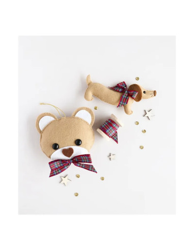 Minha decoração de Natal em feltro: Duo fiéis companheiros