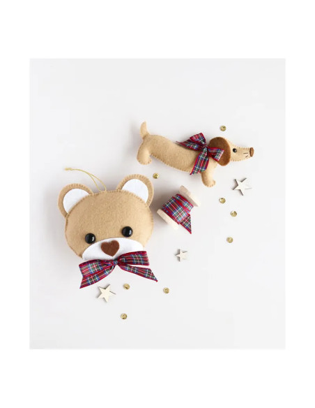 Minha decoração de Natal em feltro: Duo fiéis companheiros