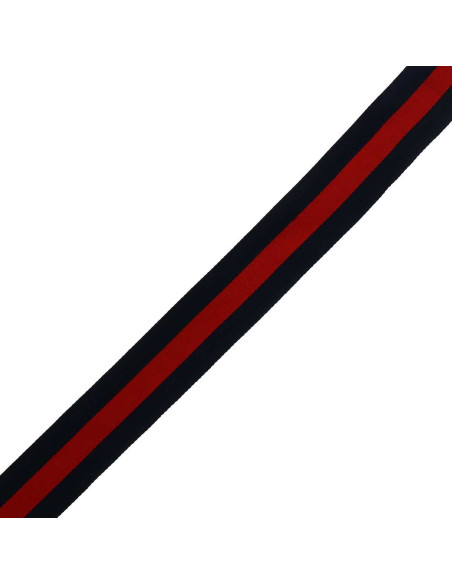 Galão listrado 40 mm - Azul e vermelho