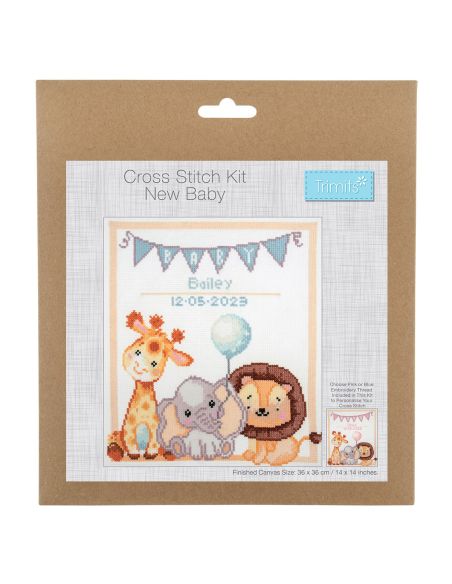 Grande kit de ponto cruz contado - Bebês animais