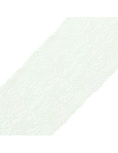 Renda elástica de grande largura 16,7 cm - Cru