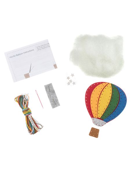 Kit de decoração em feltro: Balão de ar quente